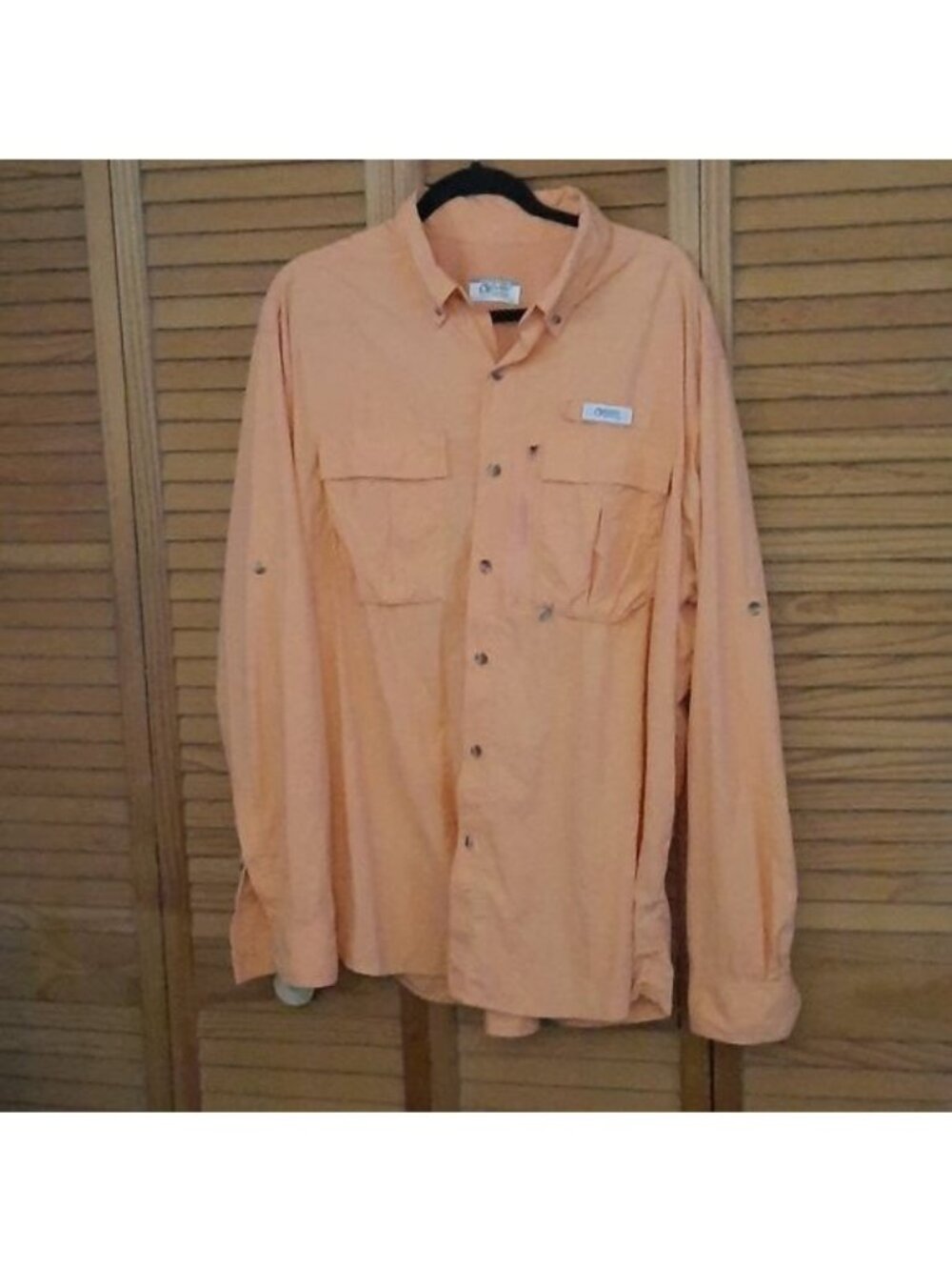 Gander Mountain Guide Series Peach Vented Hunting Fishing Shirt Size XL